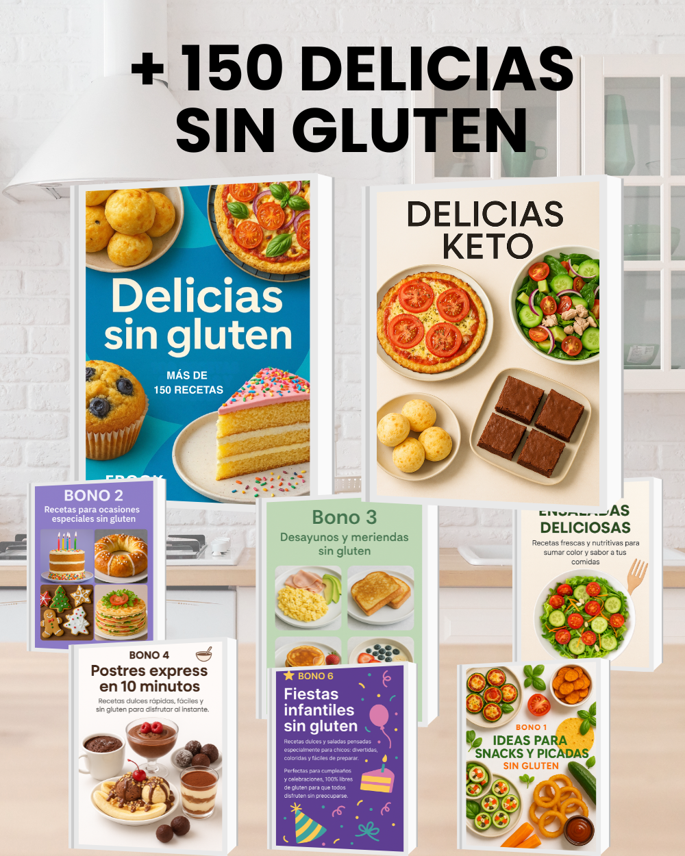 +150 recetas delicias sin gluten